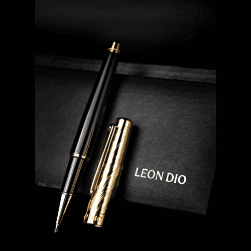 GiftSet Hộp Đựng Namecard (Card Holder) - Bút Elite Air Gold 24K - Hình ảnh 4