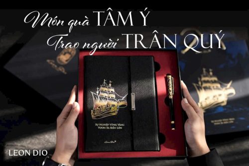 GiftSet Cao Cấp Sang Trọng Sổ Leon Dio Vươn Xa Biển Lớn - Bút Âu Lạc Chu Nhai - Hình ảnh 8