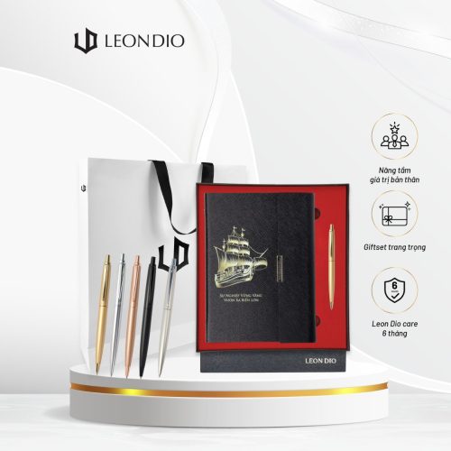 GiftSet Cao Cấp Sang Trọng Sổ Leon Dio Vươn Xa Biển Lớn – Bút Feli Ritter