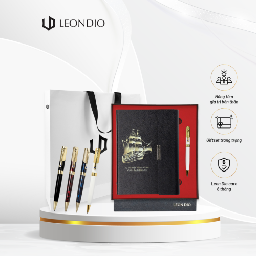 GiftSet Cao Cấp Sang Trọng Sổ Leon Dio Vươn Xa Biển Lớn - Bút The Classic Lapis Lazuli