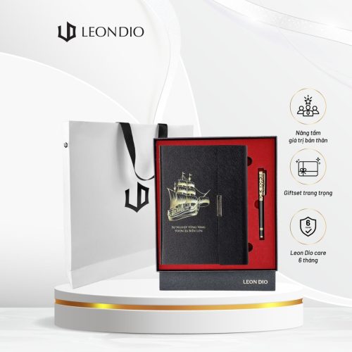 GiftSet Cao Cấp Sang Trọng Sổ Leon Dio Vươn Xa Biển Lớn - Bút The Classic Royalian
