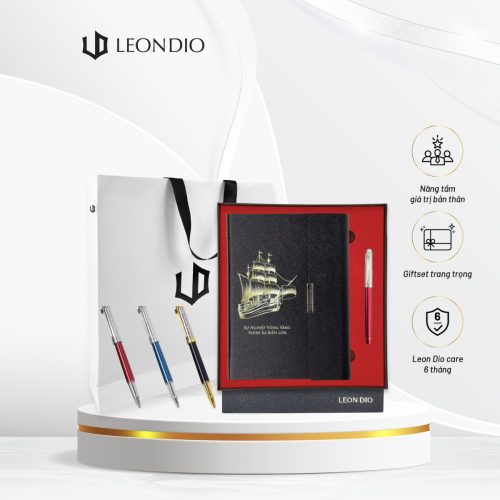 GiftSet Cao Cấp Sang Trọng Sổ Leon Dio Vươn Xa Biển Lớn - Bút The Soul