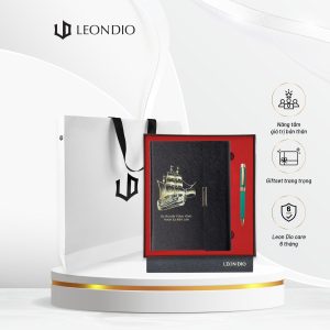 GiftSet Cao Cấp Sang Trọng Sổ Leon Dio Vươn Xa Biển Lớn – Bút Âu Lạc Thương Ngô