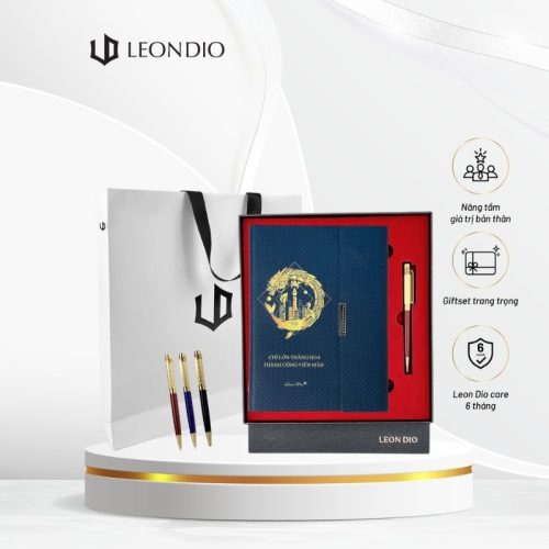 GiftSet Cao Cấp Sang Trọng Sổ Leon Dio Cá Chép Hóa Rồng - Bút  Primal Mentalen