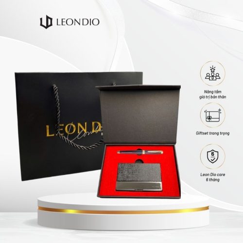 GiftSet Hộp Đựng Namecard (Card Holder) - Bút Elite Fire