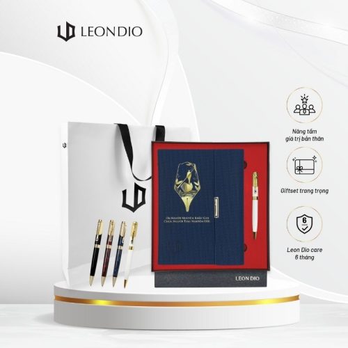 GiftSet Cao Cấp Sang Trọng Sổ Leon Dio Người Lái Đò - Bút The Classic Lapis Lazuli