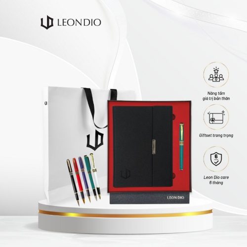 GiftSet Cao Cấp Sang Trọng Sổ Leon Dio - Bút Primal Hive