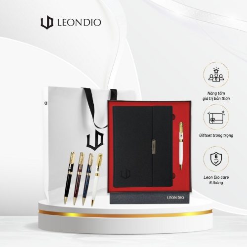 GiftSet Cao Cấp Sang Trọng Sổ Leon Dio - Bút The Classic Lapis Lazuli
