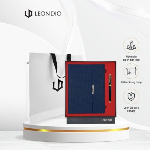 GiftSet Cao Cấp Sang Trọng Sổ Leon Dio - Bút Victory Ruvido