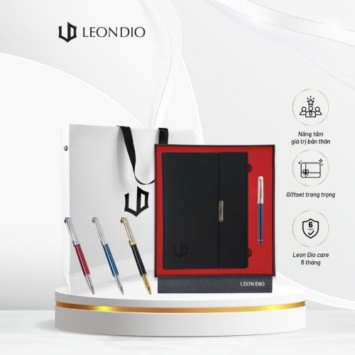 GiftSet Cao Cấp Sang Trọng Sổ Leon Dio - Bút The Discovery