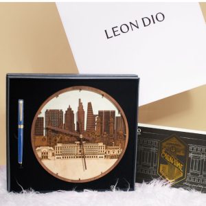 GiftSet Đồng Hồ Skylight Hồ Chí Minh – Bút Le Noble Royal Blue