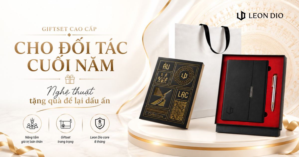 Giftset cao cấp cho đối tác cuối năm Leon Dio