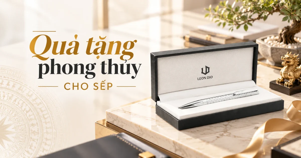 Quà tặng phong thủy cho sếp: chọn bút ký hợp mệnh, tinh tế và tài lộc