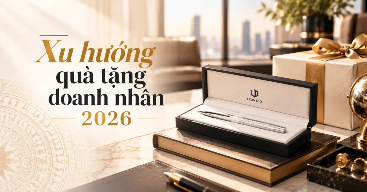 Xu hướng quà tặng doanh nhân 2026 - bút ký cao cấp Leon Dio