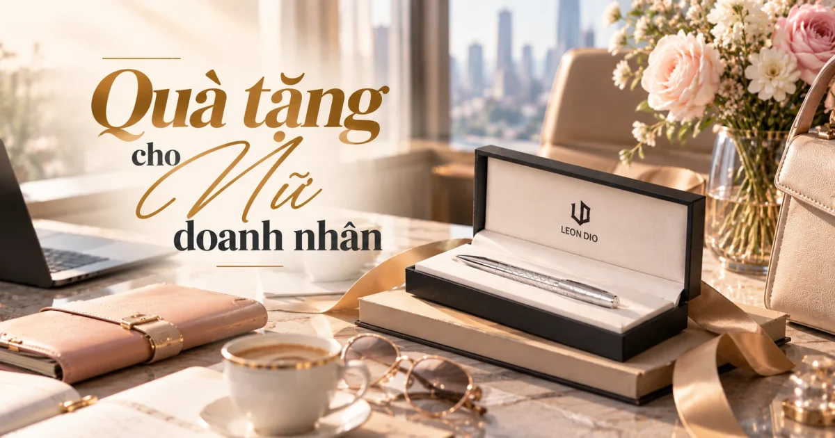 Quà tặng cho nữ doanh nhân - bút ký cao cấp Leon Dio